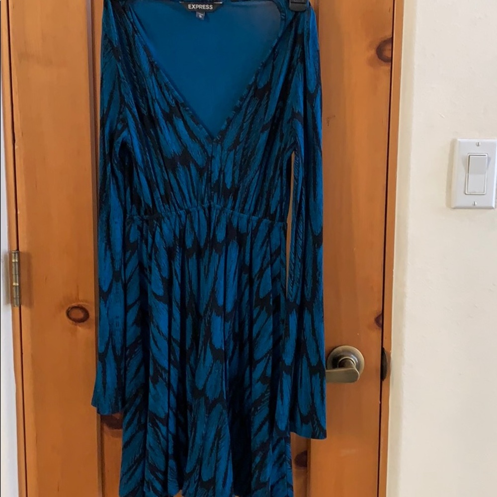 Teal and Black Dress